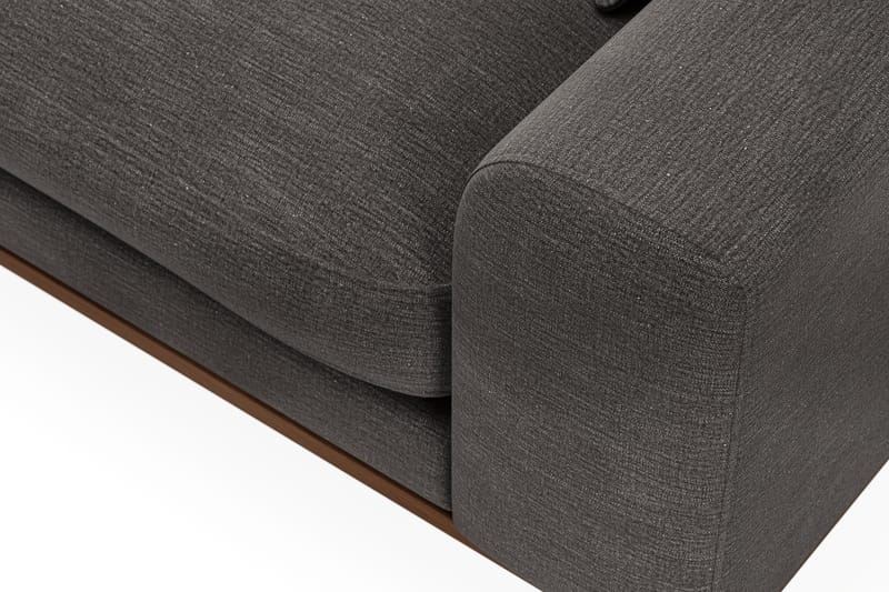 Copenhagen Premium 4-personers Venstrevendt L-formet Dyb Divansofa i Stof - Mørkegrå - Møbler - Sofaer - Sofa med sjeselong