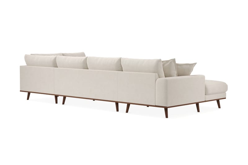 Copenhagen Premium 5-personers Venstrevendt U-formet Dyb Sofa med Divan og Chaiselong i Stof - Lys beige - Møbler - Sofaer - U-sofa