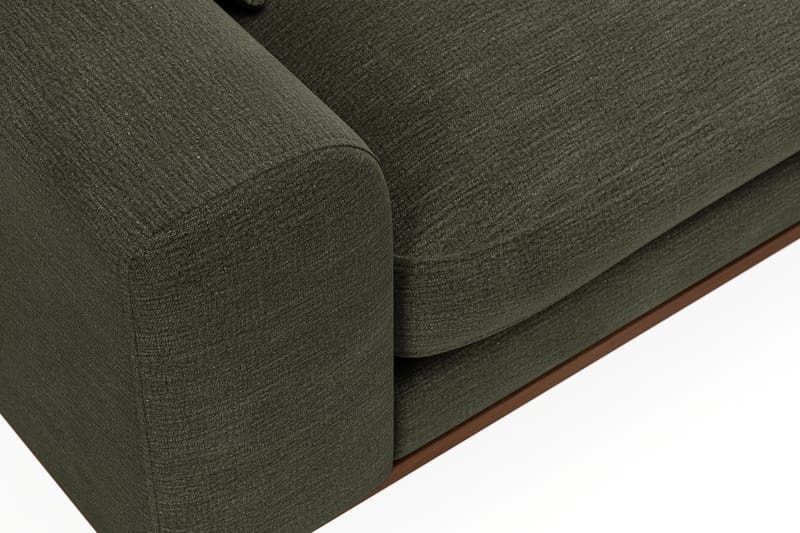 Copenhagen Premium 4-personers Højrevendt L-formet Dyb Chaiselongsofa i Stof - Grøn - Møbler - Sofaer - Sofa med sjeselong