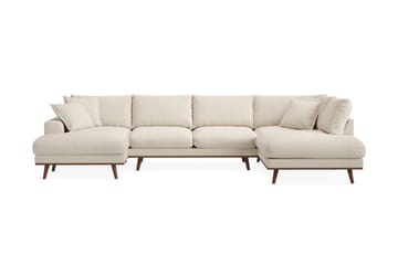 Copenhagen Premium 5-personers Venstrevendt U-formet Dyb Sofa med Divan og Chaiselong i Stof