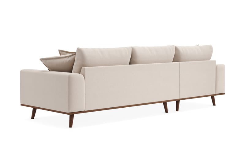 Copenhagen Premium 4-personers Venstrevendt L-formet Dyb Divansofa i Bouclé - Lys beige - Møbler - Sofaer - Sofa med sjeselong