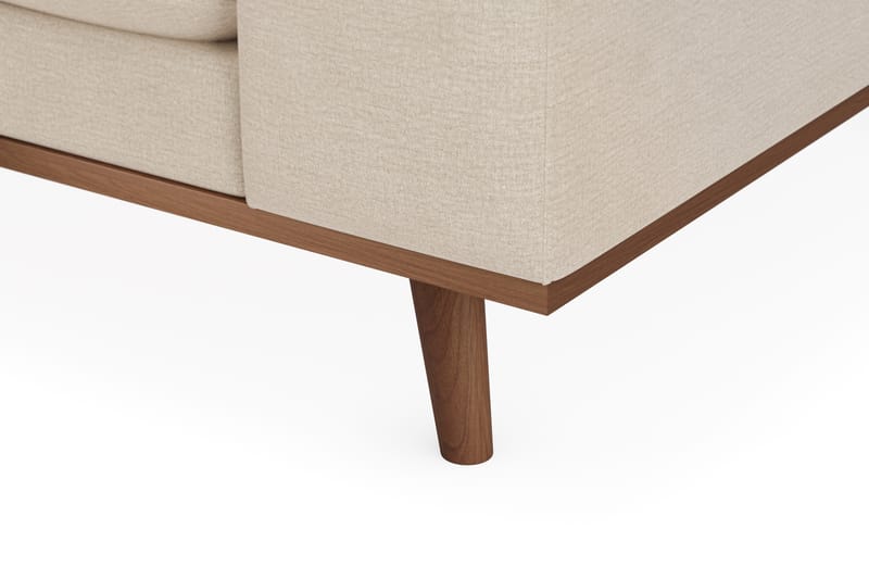 Copenhagen Premium 4-personers Venstrevendt L-formet Dyb Chaiselongsofa i Stof - Beige - Møbler - Sofaer - Sofa med sjeselong