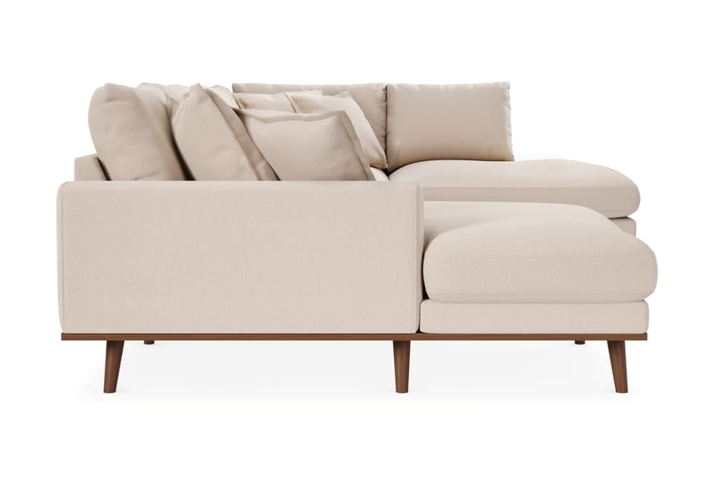 Copenhagen Premium 5-personers Højrevendt U-formet Dyb Sofa med Divan og Chaiselong i Bouclé - Lys beige - Møbler - Sofaer - U-sofa