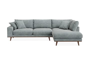 Copenhagen Premium 4-personers Højrevendt L-formet Dyb Chaiselongsofa i Chenille