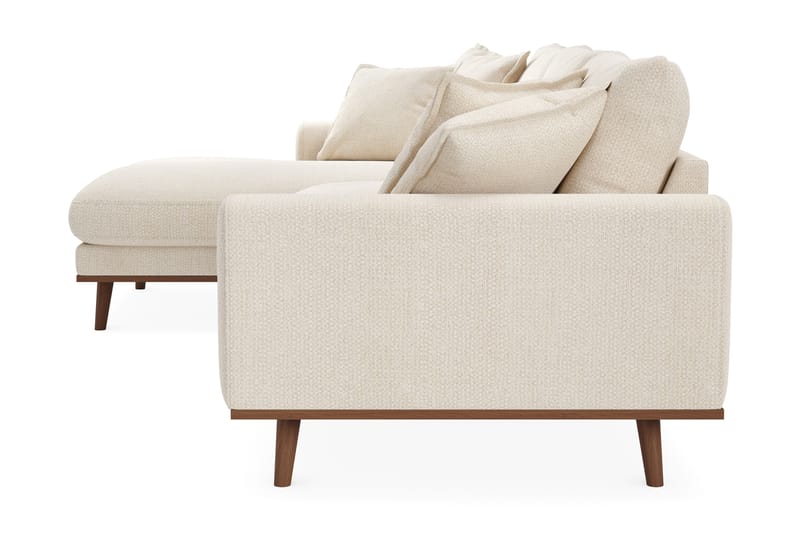 Copenhagen Premium 4-personers Venstrevendt L-formet Dyb Divansofa i Chenille - Lys beige - Møbler - Sofaer - Sofa med sjeselong