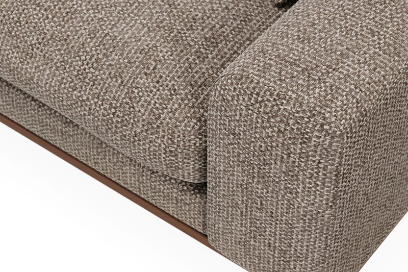 Copenhagen Premium 4-personers Venstrevendt L-formet Dyb Divansofa i Chenille - Brun - Møbler - Sofaer - Sofa med sjeselong