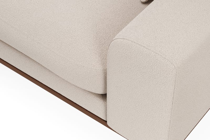 Copenhagen Premium 4-personers Venstrevendt L-formet Dyb Chaiselongsofa i Bouclé - Lys beige - Møbler - Sofaer - Sofa med sjeselong