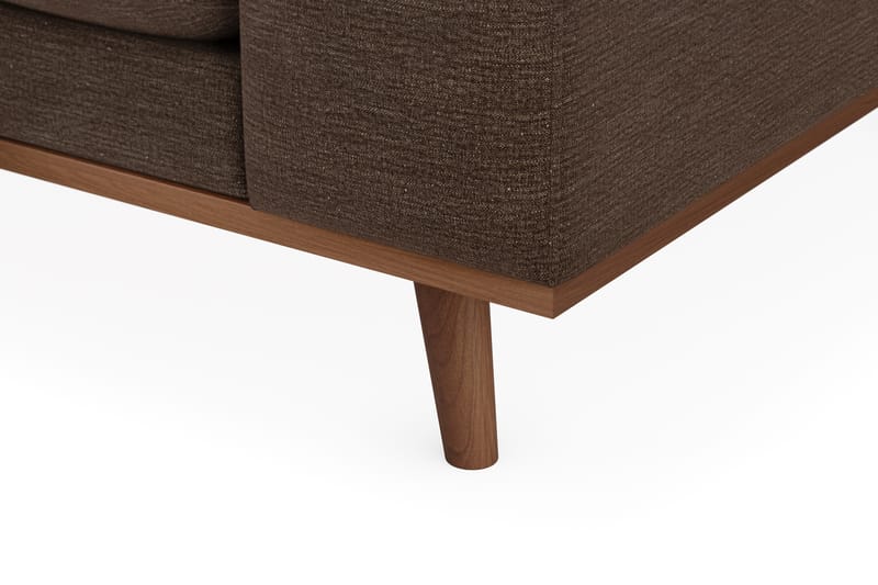 Copenhagen Premium 4-personers Venstrevendt L-formet Dyb Divansofa i Stof - Brun - Møbler - Sofaer - Sofa med sjeselong