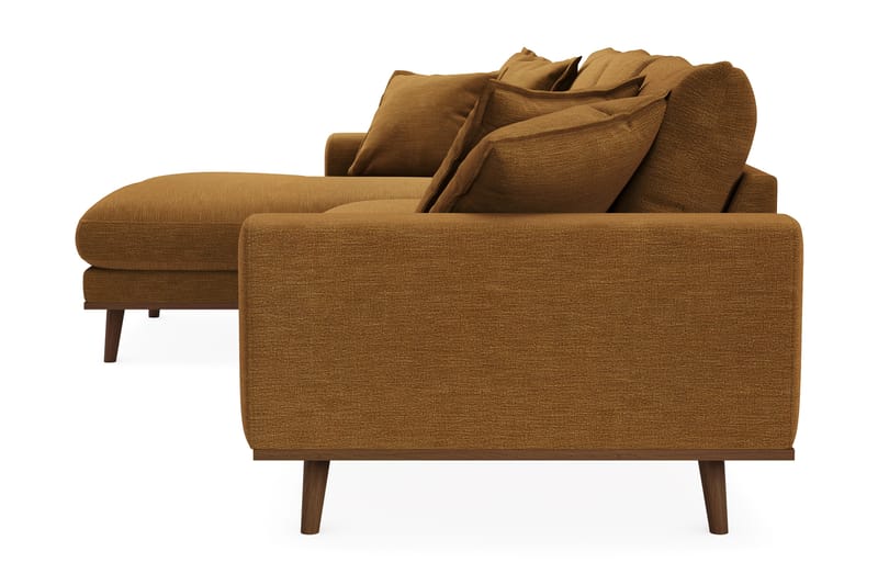 Copenhagen Premium 4-personers Venstrevendt L-formet Dyb Divansofa i Stof - Sennepsgul - Møbler - Sofaer - Sofa med sjeselong