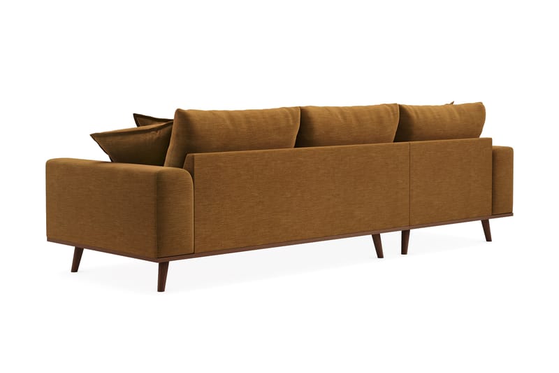 Copenhagen Premium 4-personers Venstrevendt L-formet Dyb Divansofa i Stof - Sennepsgul - Møbler - Sofaer - Sofa med sjeselong