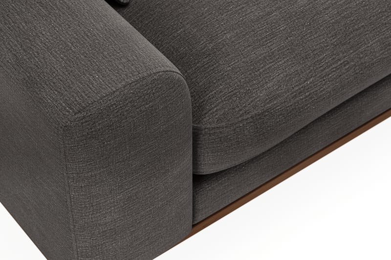 Copenhagen Premium 4-personers Højrevendt L-formet Dyb Chaiselongsofa i Stof - Mørkegrå - Møbler - Sofaer - Sofa med sjeselong