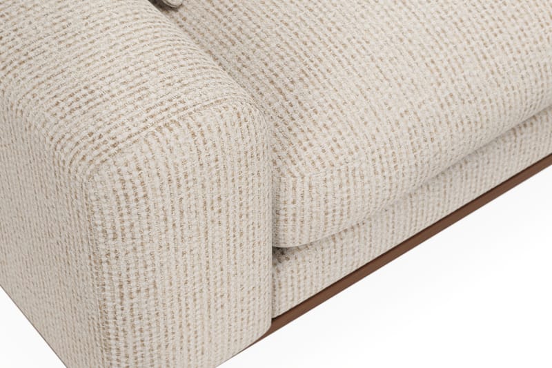 Copenhagen Premium 4-personers Højrevendt L-formet Dyb Divansofa i Chenille - Beige - Møbler - Sofaer - Sofa med sjeselong