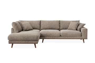 Copenhagen Premium 4-personers Venstrevendt L-formet Dyb Chaiselongsofa i Chenille