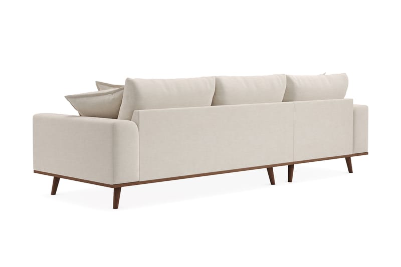 Copenhagen Premium 4-personers Venstrevendt L-formet Dyb Divansofa i Stof - Lys beige - Møbler - Sofaer - Sofa med sjeselong