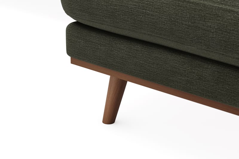 Copenhagen Premium 5-personers Højrevendt U-formet Dyb Sofa med Divan og Chaiselong i Stof - Grøn - Møbler - Sofaer - U-sofa
