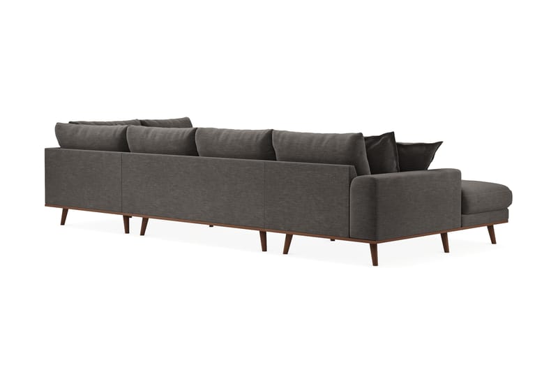Copenhagen Premium 5-personers Venstrevendt U-formet Dyb Sofa med Divan og Chaiselong i Stof - Mørkegrå - Møbler - Sofaer - U-sofa