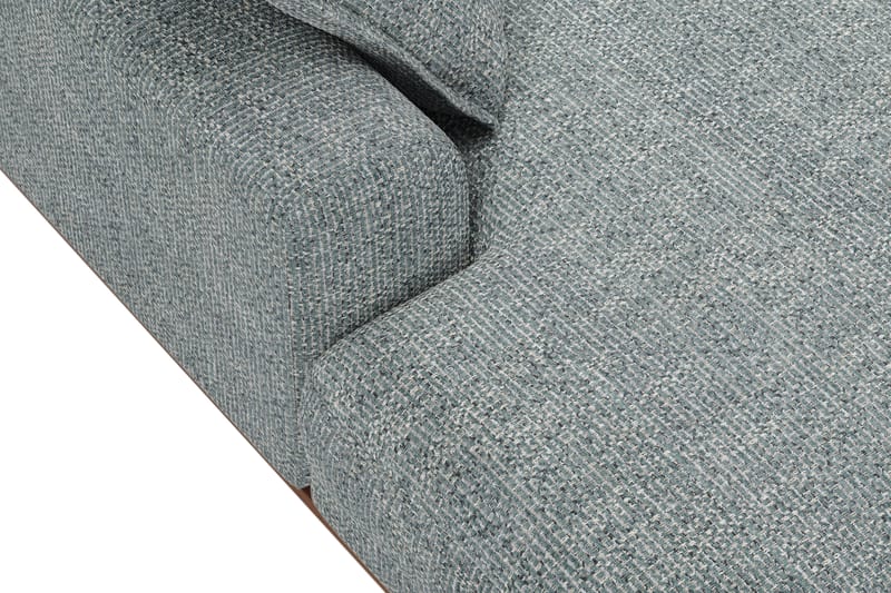 Copenhagen Premium 5-personers Højrevendt U-formet Dyb Sofa med Divan og Chaiselong i Chenille - Grå/blå - Møbler - Sofaer - U-sofa