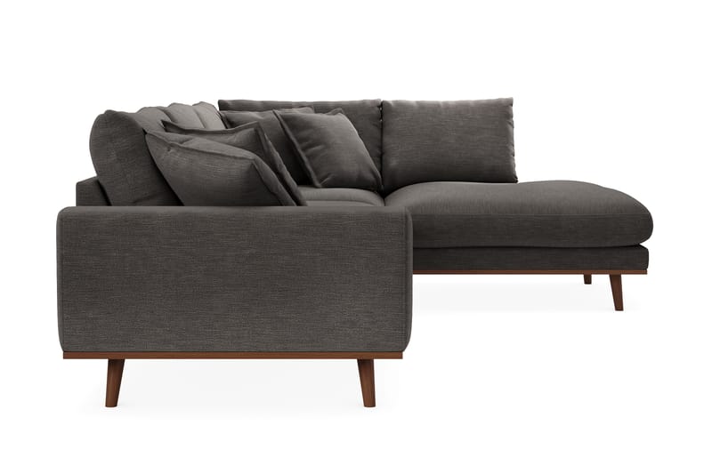 Copenhagen Premium 4-personers Højrevendt L-formet Dyb Chaiselongsofa i Stof - Mørkegrå - Møbler - Sofaer - Sofa med sjeselong