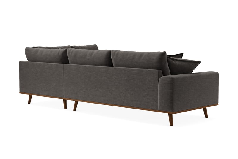 Copenhagen Premium 4-personers Højrevendt L-formet Dyb Chaiselongsofa i Stof - Mørkegrå - Møbler - Sofaer - Sofa med sjeselong