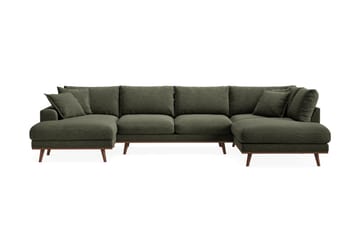 Copenhagen Premium 5-personers Venstrevendt U-formet Dyb Sofa med Divan og Chaiselong i Stof
