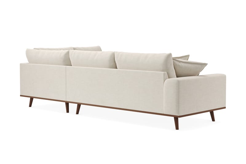 Copenhagen Premium 4-personers Højrevendt L-formet Dyb Chaiselongsofa i Stof - Lys beige - Møbler - Sofaer - Sofa med sjeselong