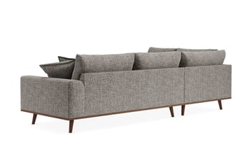 Copenhagen Premium 4-personers Venstrevendt L-formet Dyb Chaiselongsofa i Chenille - Grå - Møbler - Sofaer - Sofa med sjeselong