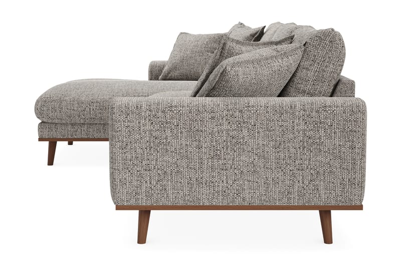 Copenhagen Premium 4-personers Venstrevendt L-formet Dyb Divansofa i Chenille - Grå - Møbler - Sofaer - Sofa med sjeselong