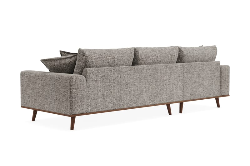 Copenhagen Premium 4-personers Venstrevendt L-formet Dyb Divansofa i Chenille - Grå - Møbler - Sofaer - Sofa med sjeselong