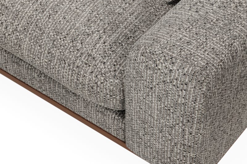 Copenhagen Premium 4-personers Venstrevendt L-formet Dyb Divansofa i Chenille - Grå - Møbler - Sofaer - Sofa med sjeselong
