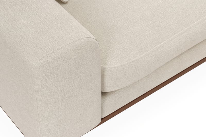 Copenhagen Premium 4-personers Højrevendt L-formet Dyb Divansofa i Stof - Beige - Møbler - Sofaer - Sofa med sjeselong