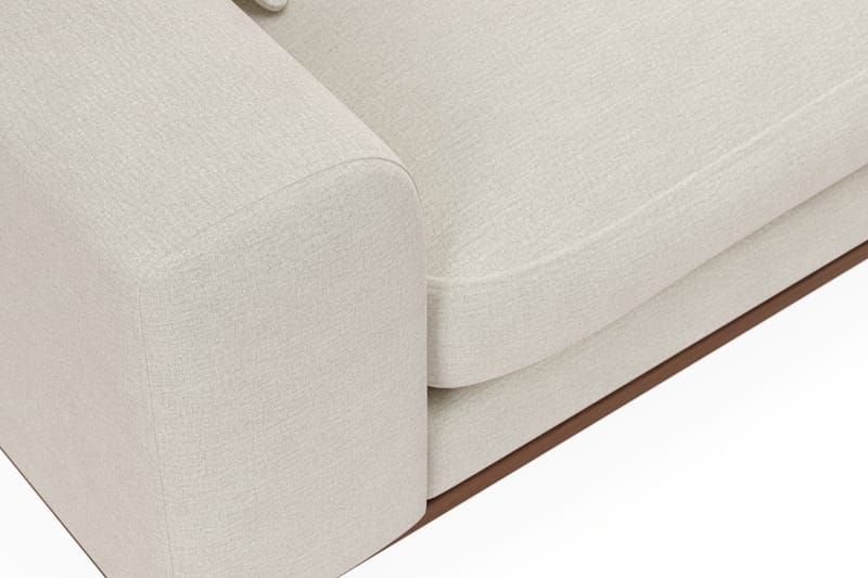 Copenhagen Premium 4-personers Højrevendt L-formet Dyb Chaiselongsofa i Stof - Lys beige - Møbler - Sofaer - Sofa med sjeselong