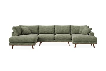 Copenhagen Premium 5-personers Venstrevendt U-formet Dyb Sofa med Divan og Chaiselong i Chenille