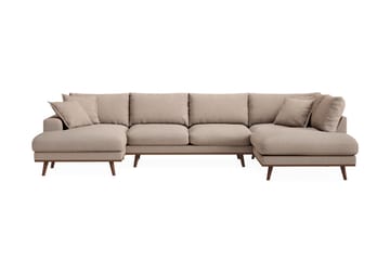 Copenhagen Premium 5-personers Højrevendt U-formet Dyb Sofa med Divan og Chaiselong i Stoff