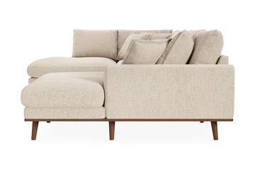 Copenhagen Premium 5-personers Venstrevendt U-formet Dyb Sofa med Divan og Chaiselong i Chenille - Beige - Møbler - Sofaer - U-sofa