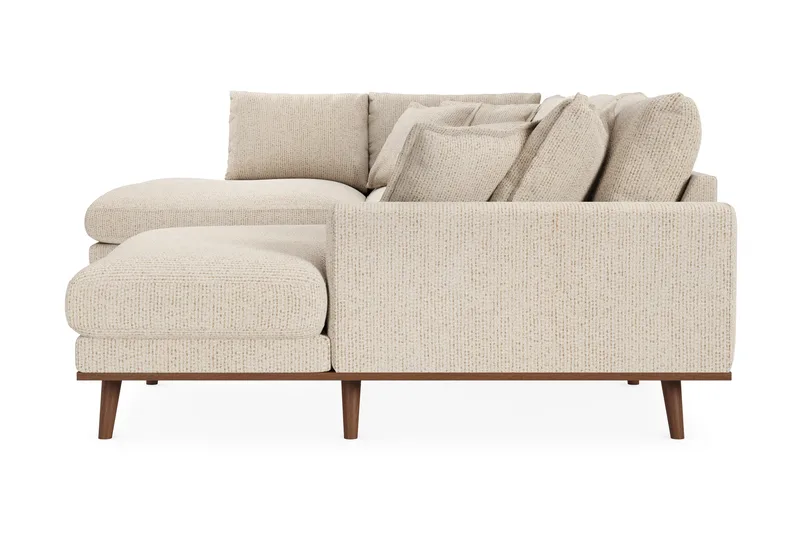 Copenhagen Premium 5-personers Venstrevendt U-formet Dyb Sofa med Divan og Chaiselong i Chenille - Beige - Møbler - Sofaer - U-sofa