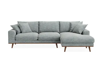 Copenhagen Premium 4-personers Højrevendt L-formet Dyb Divansofa i Chenille