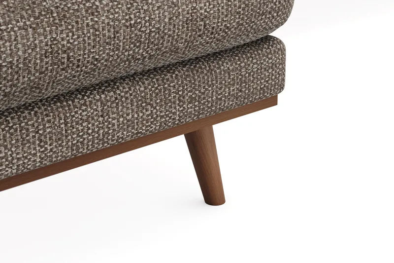 Copenhagen Premium 5-personers Højrevendt U-formet Dyb Sofa med Divan og Chaiselong i Chenille - Brun - Møbler - Sofaer - U-sofa