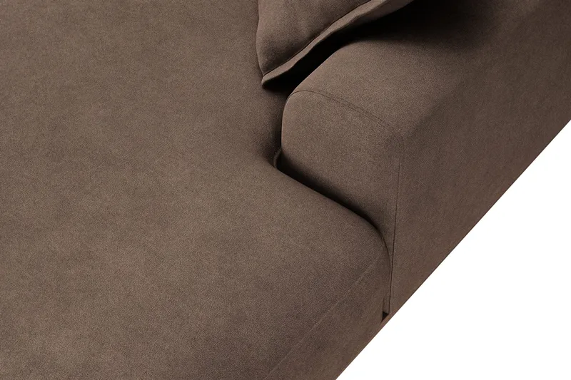 Copenhagen Premium 5-personers Venstrevendt U-formet Dyb Sofa med Divan og Chaiselong i Stoff - Mørkebrun - Møbler - Sofaer - U-sofa