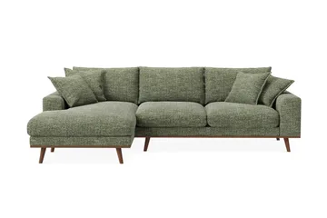 Copenhagen Premium 4-personers Venstrevendt L-formet Dyb Divansofa i Chenille