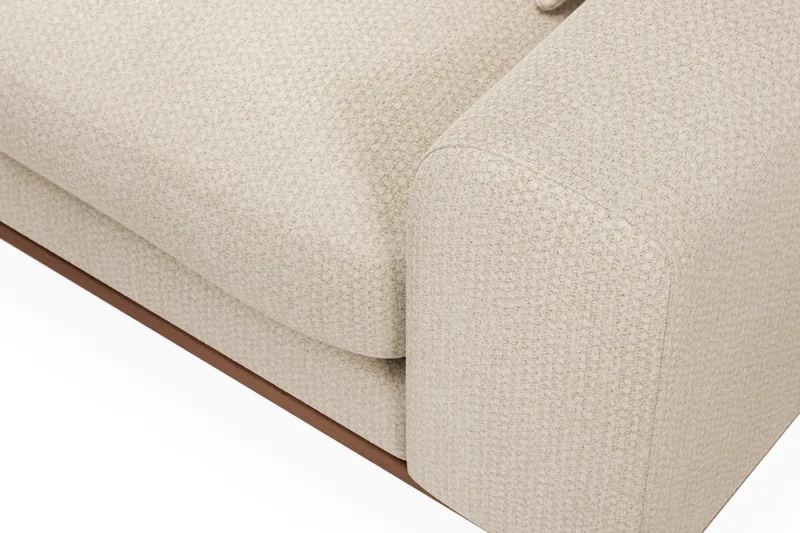 Copenhagen Premium 4-personers Venstrevendt L-formet Dyb Chaiselongsofa i Chenille - Lys beige - Møbler - Sofaer - Sofa med sjeselong