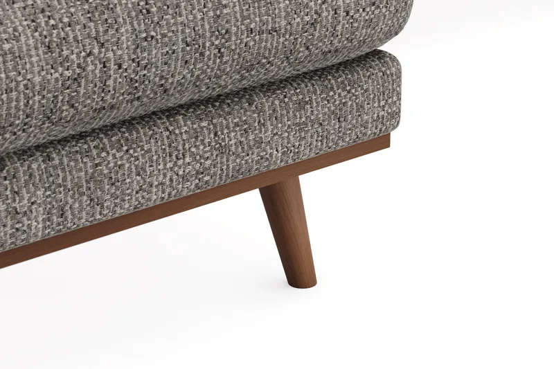 Copenhagen Premium 5-personers Højrevendt U-formet Dyb Sofa med Divan og Chaiselong i Chenille - Grå - Møbler - Sofaer - U-sofa