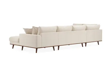Copenhagen Premium 5-personers Venstrevendt U-formet Dyb Sofa med Divan og Chaiselong i Chenille - Lys beige - Møbler - Sofaer - U-sofa