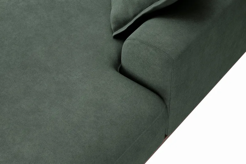 Copenhagen Premium 5-personers Venstrevendt U-formet Dyb Sofa med Divan og Chaiselong i Stoff - Grön - Møbler - Sofaer - U-sofa