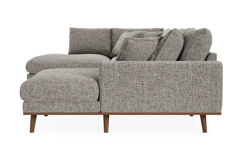 Copenhagen Premium 5-personers Venstrevendt U-formet Dyb Sofa med Divan og Chaiselong i Chenille - Grå - Møbler - Sofaer - U-sofa