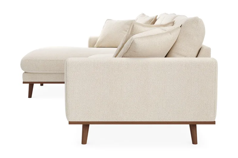 Copenhagen Premium 4-personers Venstrevendt L-formet Dyb Divansofa i Chenille - Lys beige - Møbler - Sofaer - Sofa med sjeselong