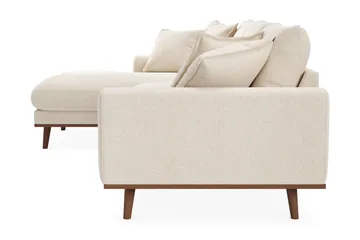 Copenhagen Premium 4-personers Venstrevendt L-formet Dyb Divansofa i Chenille - Lys beige - Møbler - Sofaer - Sofa med sjeselong