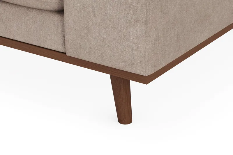 Copenhagen Premium 5-personers Venstrevendt U-formet Dyb Sofa med Divan og Chaiselong i Stoff - Lyse brun - Møbler - Sofaer - U-sofa