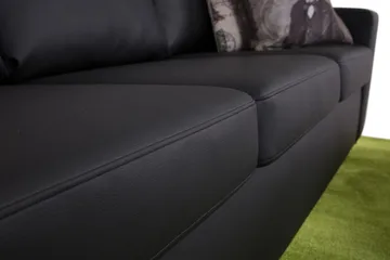 Crazy 3-seters Sofa i Kunstlær - Svart - Møbler - Sofaer - Sofa 3 seter