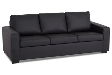 Crazy 3-seters Sofa i Kunstlær - Svart - Møbler - Sofaer - Sofa 3 seter