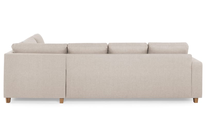 Crazy 4-seters Høyrevendt U-formet Large Sofa med Divan og Sjeselong i Stoff - Beige - Møbler - Sofaer - U-sofa